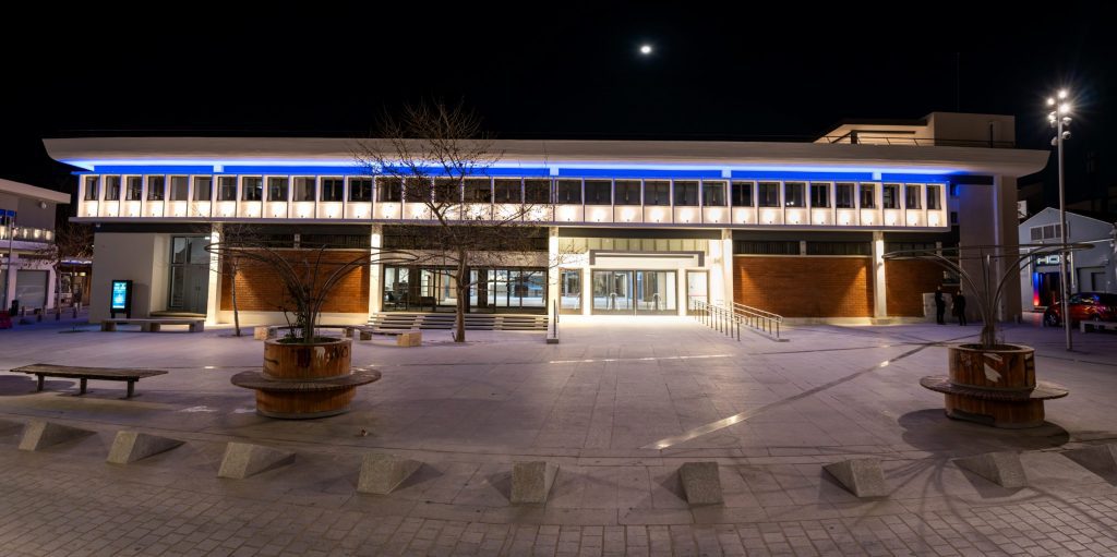 2 West Facade Night - Old Municipality Market